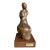 Mid Century Francis Weingarten Belgium Ceramic Female Torso Sculpture European Expressionist Clay Figure Wood Base For Sale