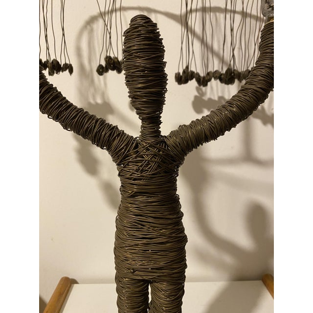 Large Anthropomorphic Lamps in Coiled Bronze by Laurent Chauvat, 1990s, Set of 2, in Very Good conditions. Designed 1990...