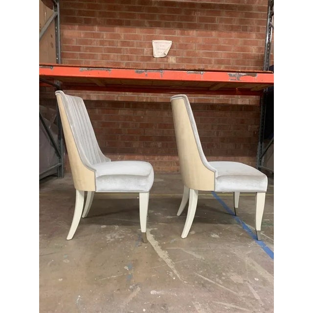 Caracole Caracole Modern Upholstered Side Dining Chairs, Line Me Up, Set of 2 For Sale - Image 4 of 7