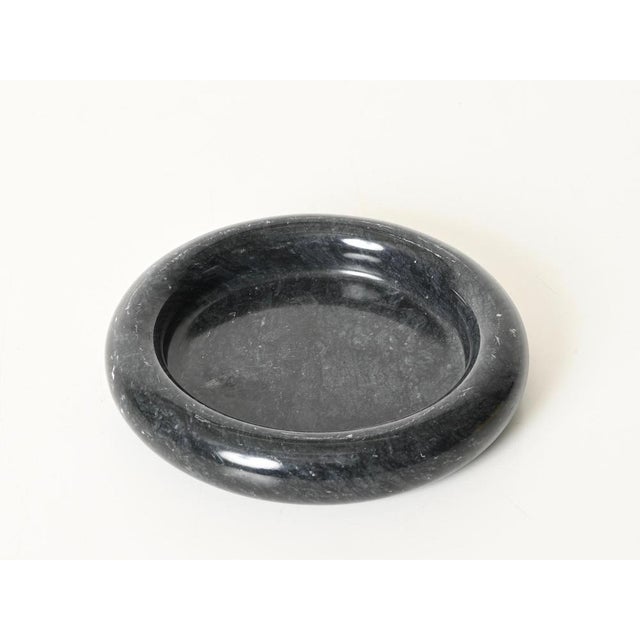 Round Bowl or Ashtray in Black Carnico Marble attributed to Angelo Mangiarotti, Italy, 1970 For Sale - Image 10 of 12
