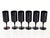 Black 1970s Water Goblets in Nocturne Black by Seneca Glass, Set of 6 For Sale - Image 8 of 15
