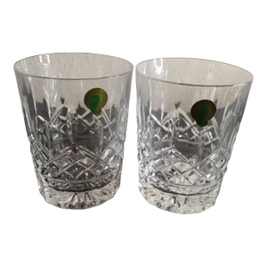 Vintage Waterford Crystal Lismore Glass Tumblers- Set of 2