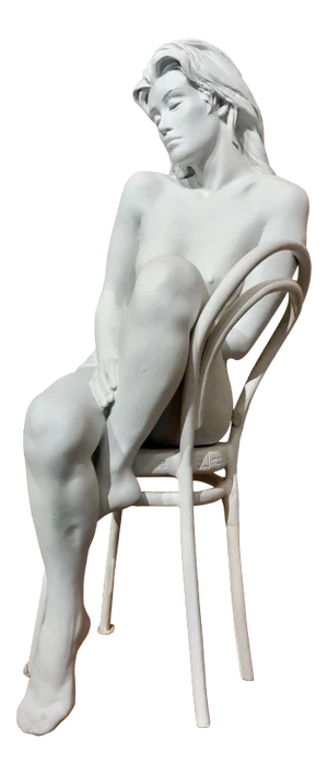 Bill Mack-Nude Female Seated in Solitude Maquette-Bronze Sculpture