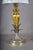 Metal Brass and Silver-Toned Table Lamp with Leaf Base and Pleated Shade, 1960s For Sale - Image 7 of 15