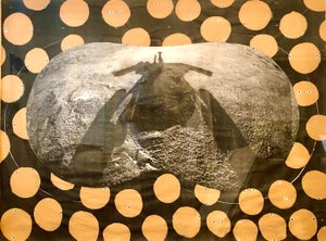 Scoli Acosta, Scoli Acosta Large Contemporary Mixed Media Painting LA Art Red Planet Collage, 2006