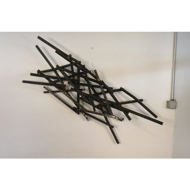 1970s Industrial Metal Wall Sculpture For Sale - Image 10 of 13