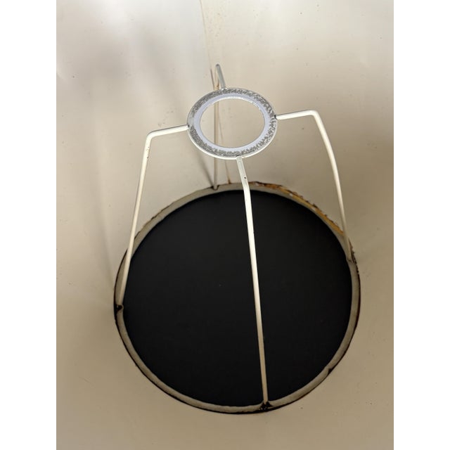 Mid-Century Suede Leather Mushroom Table Lamp, 1960s For Sale - Image 13 of 14