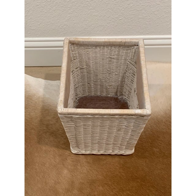 Coastal Vintage Wicker Planter For Sale - Image 3 of 4