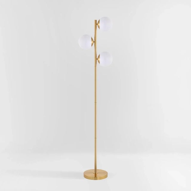 Safavieh Devlyn 3-Light 62" Floor Lamp in Gold For Sale - Image 4 of 9