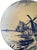 Mid 20th Century Blue & White Delft Style Transferware Windmill Scenic Plate For Sale - Image 4 of 8