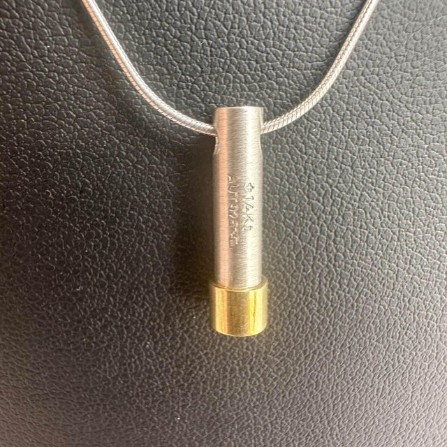 Modern Frederic Duclos Necklace in Sterling Silver With Gold Accent – Adjustable 18-20" For Sale - Image 3 of 4