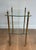 Brass side table with 2 glass shelves French work, Maison Jansen Circa 1940 For Sale - Image 6 of 12