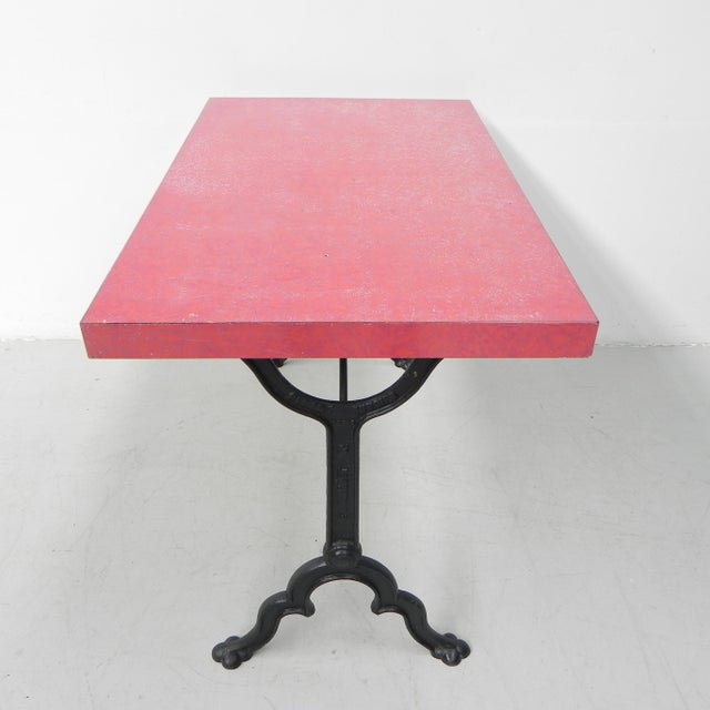 Bistro Table with Cast Iron Base, 1930s For Sale - Image 6 of 18