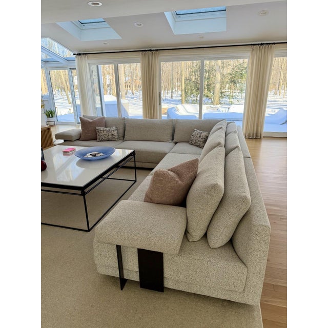 A Poliform "Bristol" 3pc sectional sofa by Jean-Marie Massaud. This stunning contemporary modern sectional features a...