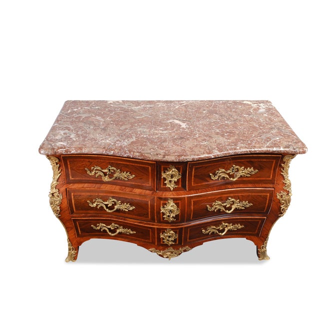 Wood French Louis XV Chest of Drawers, 1760s For Sale - Image 7 of 17
