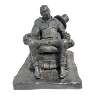 Wonderful Cast Resin Sculpture by Michael Garman the Chairman of the Range 1973 For Sale