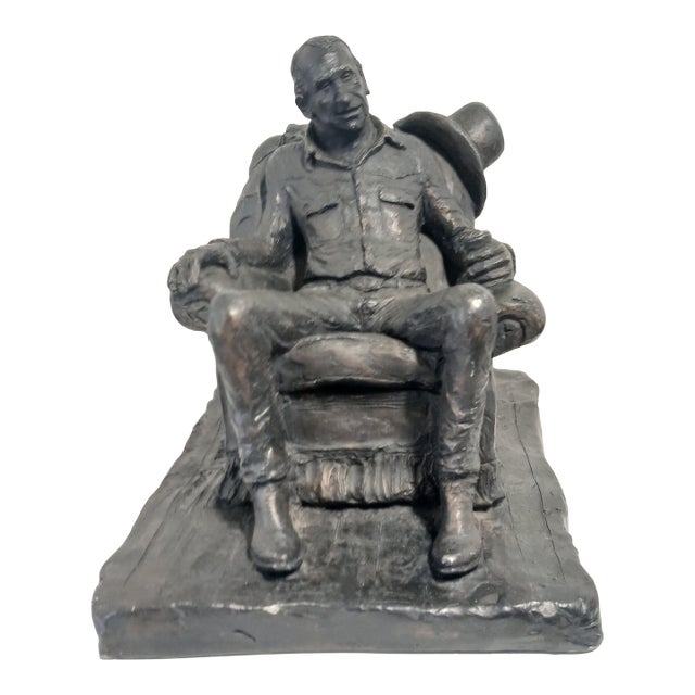Wonderful Cast Resin Sculpture by Michael Garman the Chairman of the Range 1973 For Sale