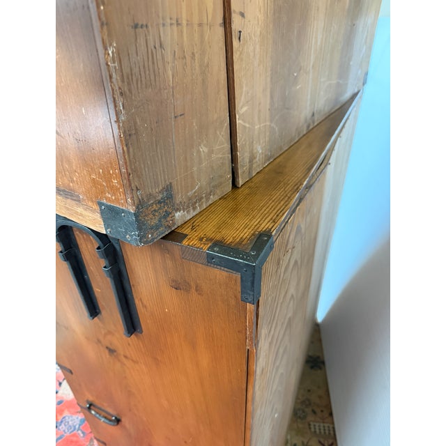 19th Century Japanese Tansu Chest of Drawers, Two Piece For Sale - Image 5 of 12