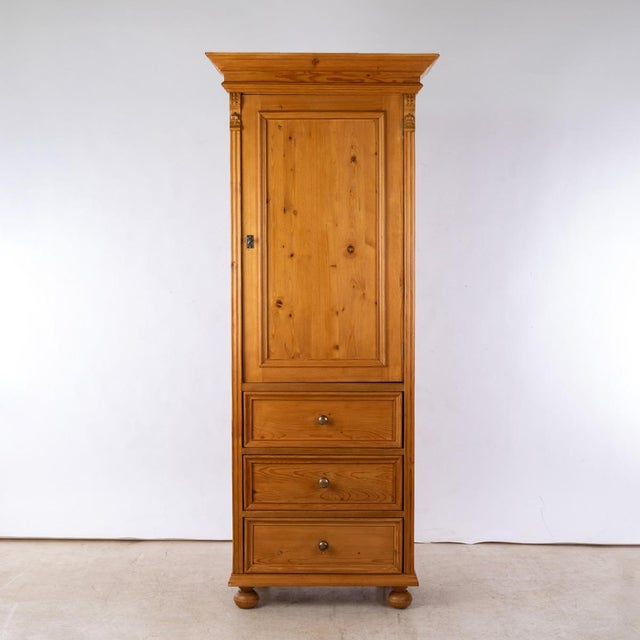 Softwood Pantry Cabinet with 3 Drawers For Sale - Image 3 of 8