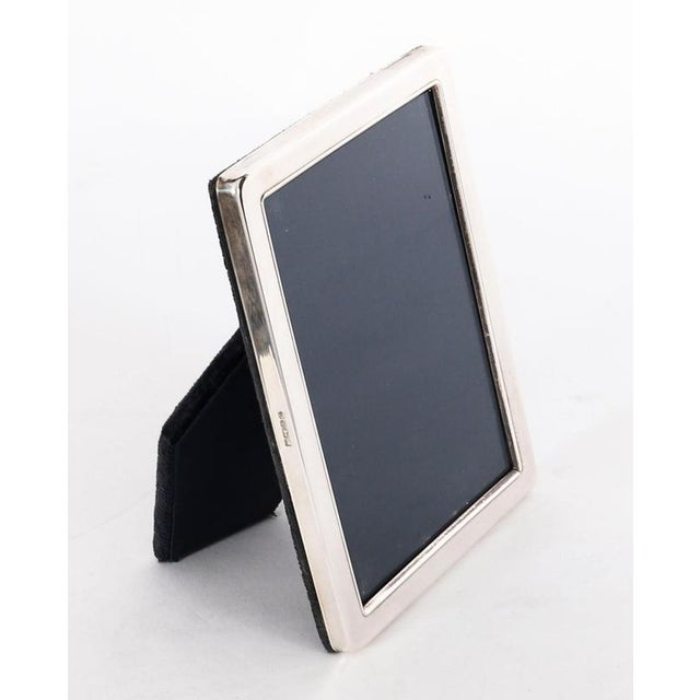 Metal Vintage Sterling Silver Portrait Photo Frame attributed to Carrs, 2000s For Sale - Image 7 of 8