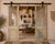 Vintage Anglo-Indian Painted Teakwood and Glass Door, with 8 glazed panels per door panel, and with various old paint...