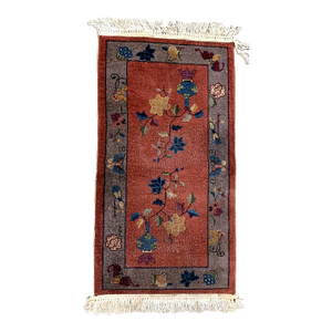 1920s, Handmade Antique Art Deco Chinese Rug 2.1' X 4.3'