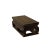Contemporary 7.5" Reddish Brown Rectangular Curve Legs Wood Display Stand Riser For Sale - Image 3 of 6