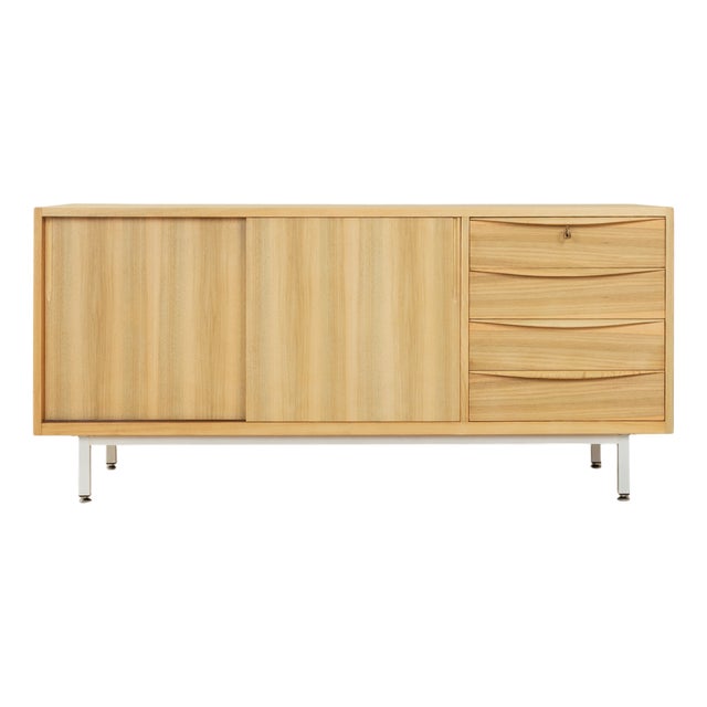 Scandinavian Walnut Sideboard, 1950s For Sale