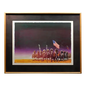 Earl Biss "Green Green Grass of Home" Hand Signed Western Landscape Framed Print