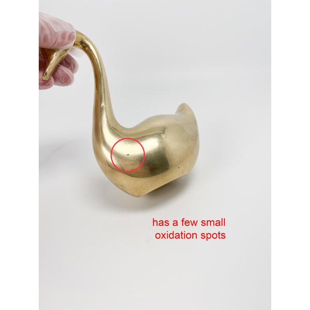 Vintage 5" Solid Brass Swan For Sale - Image 10 of 10