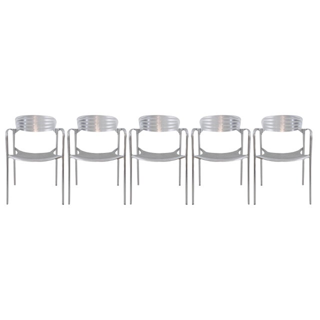 Toledo Chairs by Jorge Pensi for Amat-3, Spain, 1980s, Set of 5 For Sale