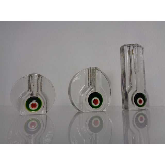 Mid-Century Modern Pop Art Glass Vases by H. Düsterhaus for Walther-Glas, Germany, 1960s, Set of 3 For Sale - Image 3 of 11
