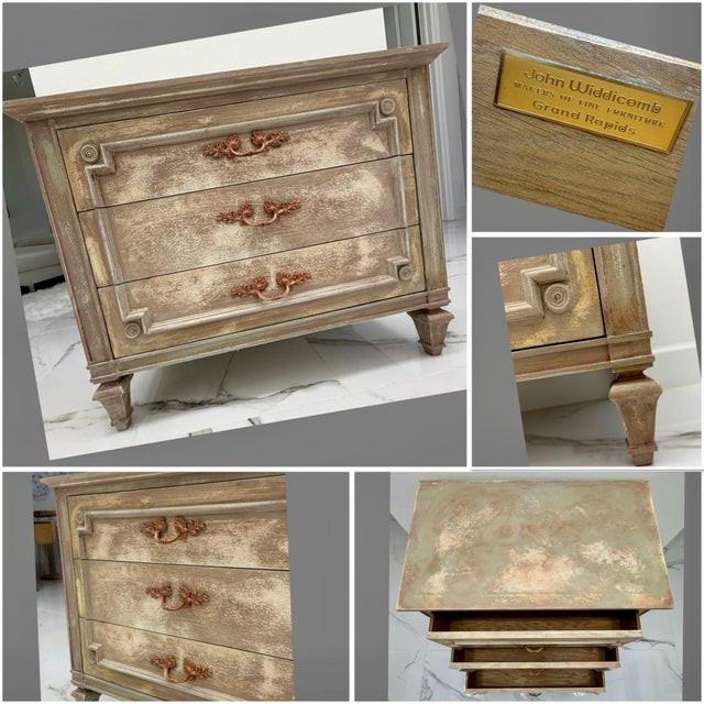 1960s French-Style Hand-Finished 3-Drawer Chest – Refinished John Widdicomb Solid Wood For Sale - Image 12 of 12
