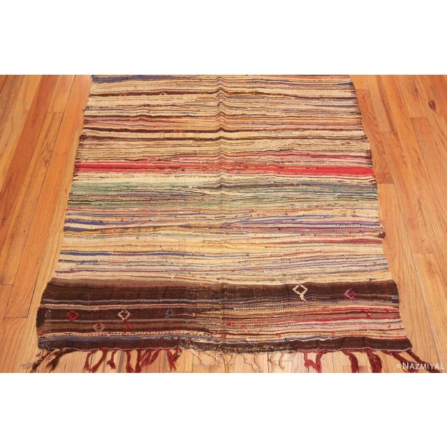 Moroccan Nazmiyal Collection Primitive Design Vintage Moroccan Kilim Rug For Sale - Image 3 of 9