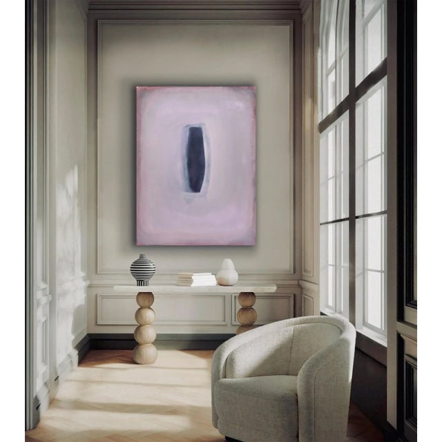 Contemporary "Conversation No.05" Dusty Mauve and Plum Color Field Painting For Sale - Image 3 of 5
