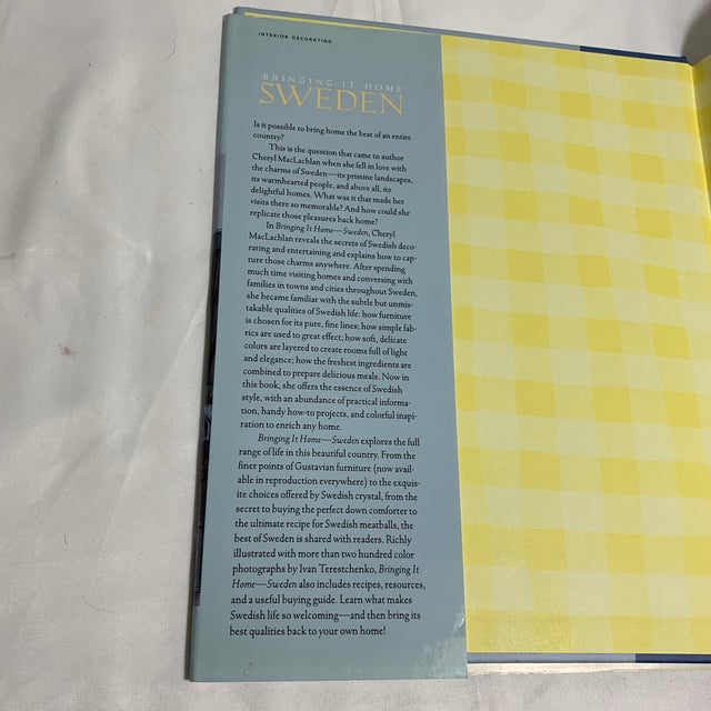 Bringing It Home Sweden by Cheryl MacLachlan Photography by Ivan Terestchenko - Blue Hardcover, 1997 For Sale - Image 10 of 11