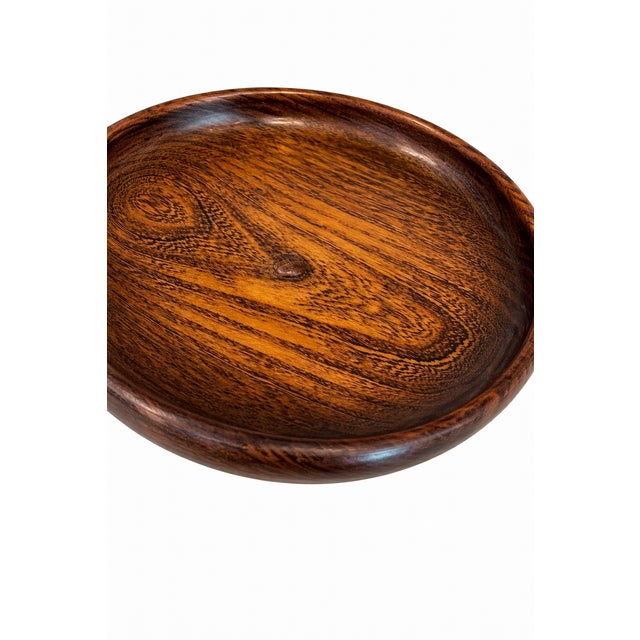 Rustic Vintage Turned Wood Pedestal Compote Bowl Fruit Bowl For Sale - Image 3 of 4