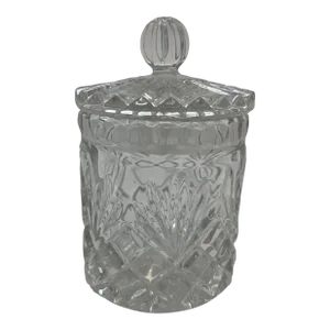 1990s Small Glass Biscuit Jar