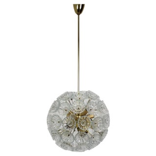 Dandelion Chandelier by Kamenický Šenov for Preciosa, 1970s For Sale