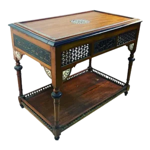 1920s Moorish Wood Center Table