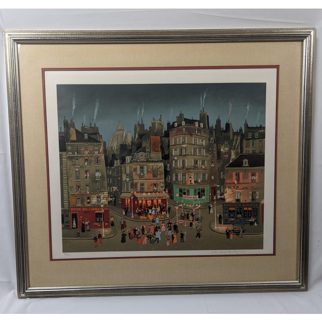 Late 20th Century Michel Delacroix "Le Grand Bal" Pencil Signed & Numbered Limited Edition Lithograph 146/150, Professionally Framed For Sale - Image 11 of 16