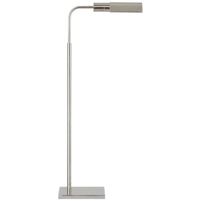 Visual Comfort Signature Studio Adjustable Cordless Pharmacy Floor Lamp in Polished Nickel For Sale