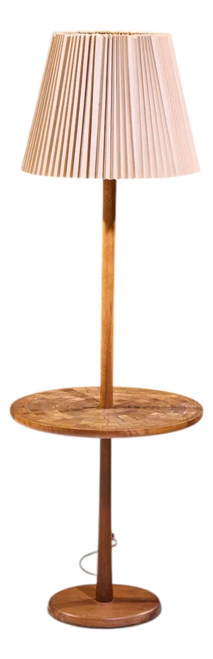 Mid 20th Century Jane & Gordon Martz for Marshall Studios Teak Tile Table Floor Lamp