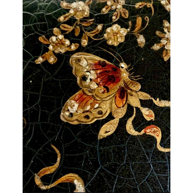 Late 20th Century Theodore Alexander Black Japanned and Ornate Bamboo Single Drawer Tier Side Table For Sale - Image 17 of 18