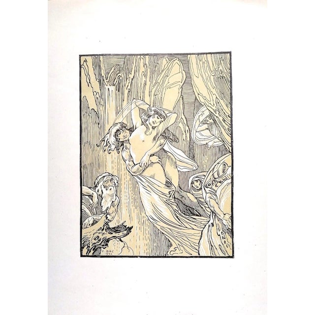 Ferdinand Bac, the Crying Women, 1922, Original Lithograph For Sale