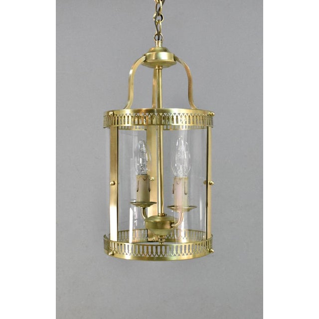 French Hall Lantern in Brass, 1890s For Sale - Image 13 of 14