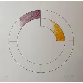 Gottfried Honegger, Composition 3 (Purple and Yellow), 2015, Silkscreen For Sale