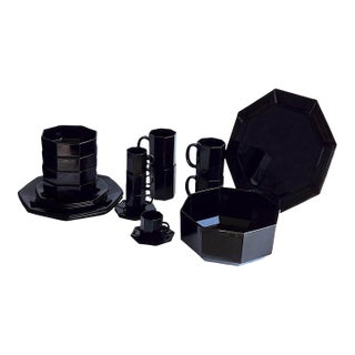 1980s Arcoroc France "Octime" Dinnerware - 26 Piece Set For Sale