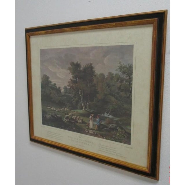 Art Deco 1980s Chelsea House Swiss Country Side Gold Framed Print Reproduction For Sale - Image 3 of 12