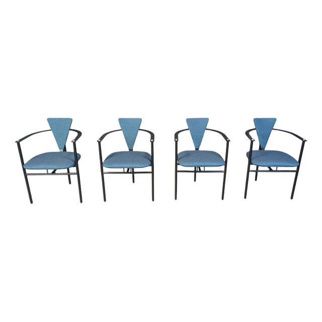 Vintage Dining Chairs from Belgo Chrom, 1980s, Set of 4 For Sale